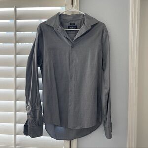 Men’s Kenneth Cole Awareness 15.5 34/35 Grey Non-Iron Slim Fit Dress Shirt
